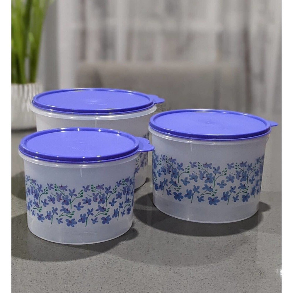 Tupperware Round Nesting Storage Canister Container 7,10,14 cup New